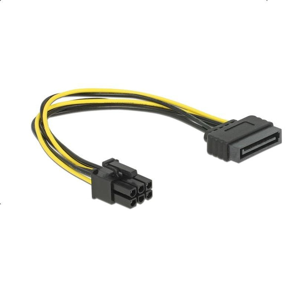 DeLock Power SATA 15 pin to 6 pin PCI Express cable, 20 cm