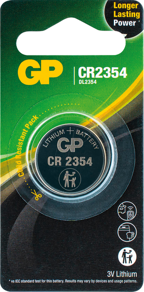 Литиева бутонна батерия GP  CR-2354 3V  1 бр. в блистер /цена за 1 бр./