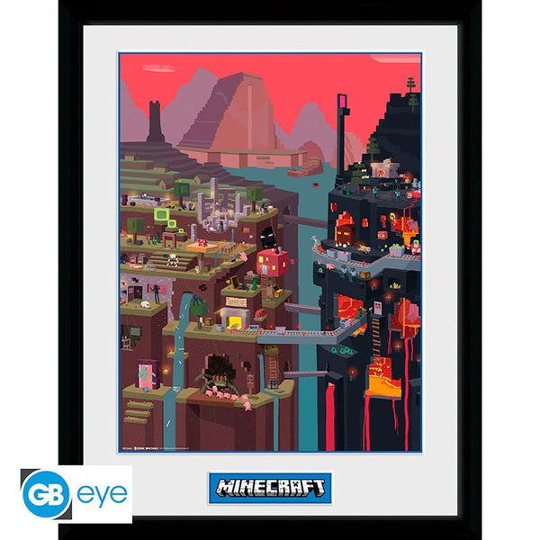 GBEYE MINECRAFT - Framed print "World" (30x40)