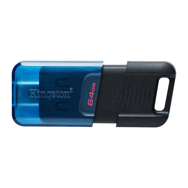 USB памет KINGSTON DataTraveler 80M, 64GB, USB-C 3.2 Gen 1, Черен/Син