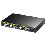 Суич Cudy FS1026PS1, 24 x 10/100 PoE+ Switch 2 x Gigabit порта, 1 x SFP Slot