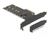 Slot extension card DELOCK 89013, PCI Express X4 to 1 x INTERNAL NVME M.2 KEY M, RGB LED, LOW PROFILE