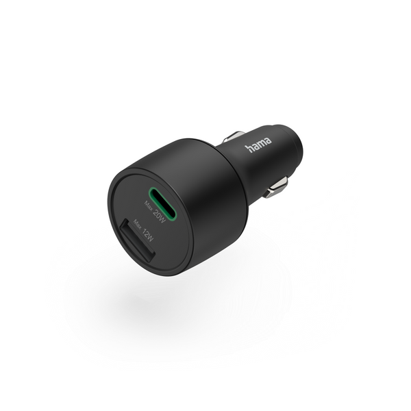 Зарядно за кола HAMA, USB-C, USB-A, (PD)/QC, 32W, Черно