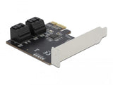 Карта Delock, PCI Express x1 към  4 port SATA, Low Profile