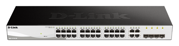 Суич D-Link DGS-1210-28, 28-портов 10/100/1000 Gigabit Smart Switch including 4 x 1000Base-T /SFP ports, управляем, за монтаж в шкаф