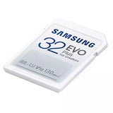 Карта памет Samsung EVO Plus, SD Card, 32GB, Бяла