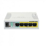 Суич MikroTik RB260GSP, 5-port 10/10/1000+1xSFP, PoE