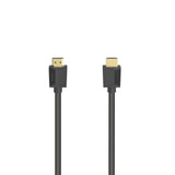 Кабел HAMA High Speed, HDMI мъжко - HDMI мъжко, 8K, 48GB/s, Ethernet, 1 м, Позл. конектори, Черен