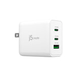 Мрежово зарядно j5create JUP3365E 65W, 3 порта, USB-C, USB-A