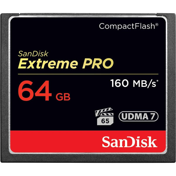 Memory card SANDISK Extreme PRO, CompactFlash, 64GB, VPG 65, 160 Mb/s