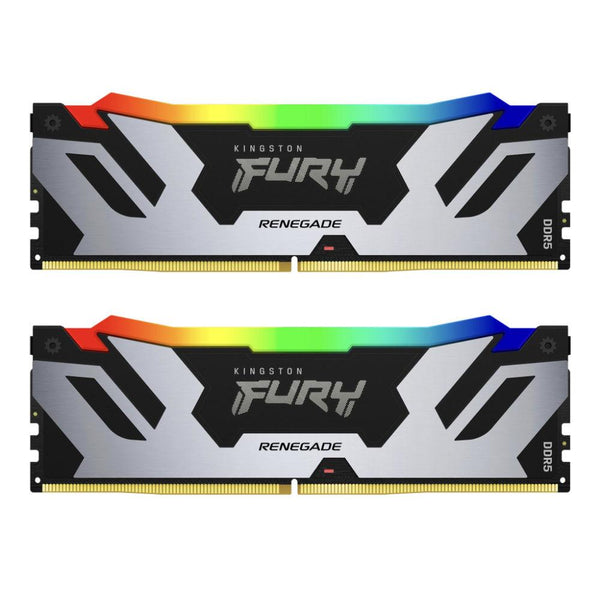 Памет Kingston Fury Renegade Silver RGB 32GB(2x16GB) DDR5 PC5-51200 6400MHz CL32 KF564C32RSK2-32