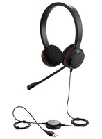 Headphones Jabra Evolve 20 Stereo, Microphone, Black