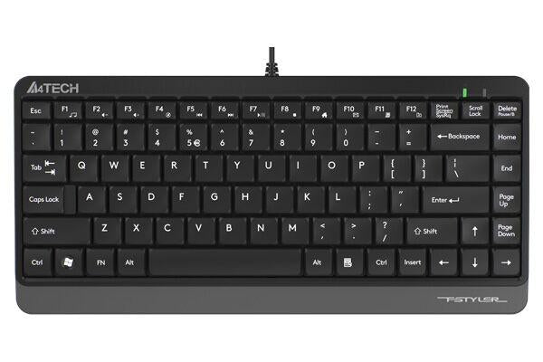 Мини клавиатура A4tech FK11, Жична, USB, hot keys 12, кабел 1,5 m, Черна