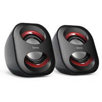 Speakers HAMA Sonic Mobil 183, 173131, 2.0, Black / Red