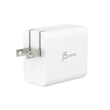 Мрежово зарядно j5create JUP3365E 65W, 3 порта, USB-C, USB-A