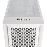 Кутия Corsair iCUE 4000D RGB Airflow Mid Tower, Tempered Glass, Бяло