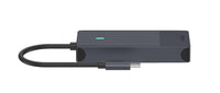 4-портов хъб Rapoo UCM-2001, 4 в1, 2 x USB-A, 1 x  USB-C, 1 x HDMI, Черен