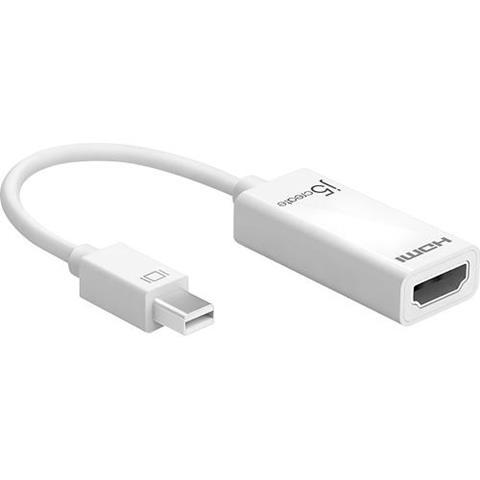 Адаптер j5create JDA159, mini DisplayPort мъжко - HDMI женско, 4K, 125 мм, Бял