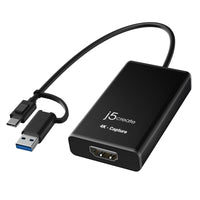 Кепчер j5create JVA11, HDMI - USB-C, 4K, Черен