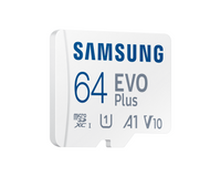 Карта памет Samsung EVO Plus, microSDXC, UHS-I, 64GB, Адаптер