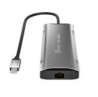 8-портов хъб j5create Mini Dock JCD393, USB-C E-Mark, USB, HDMI, Ethernet, SD, microSD