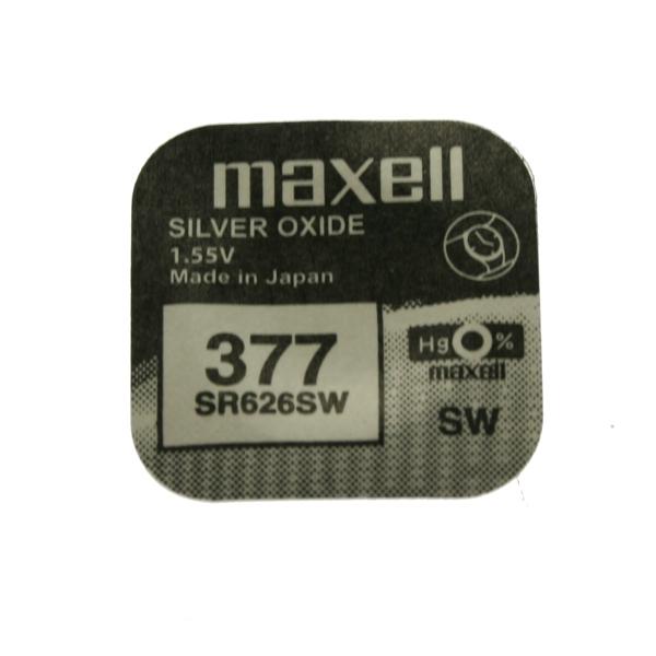 Бутонна батерия сребърна MAXELL SR-626 SW /AG4/377/ 1.55V