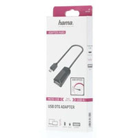 Кабел HAMA 200308 USB 2.0 OTG micro USB - женско USB 2.0, Черен