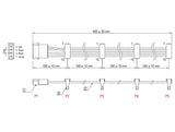 Кабел Power Molex 4 Pin  > 4 x SATA 15 Pin, 40cm