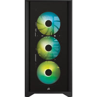 Кутия Corsair iCUE 4000X RGB Mid Tower, Tempered Glass, Черно