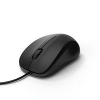 Optical mouse HAMA MC-300, silent, cable 1.8 m, USB, 1200 dpi, 3 buttons, Black