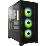 Кутия Corsair iCUE 4000X RGB Mid Tower, Tempered Glass, Черно