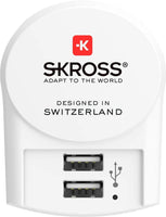 Адаптер-зарядно SKROSS Euro USB Charger 1.302421, 2 x USB-A, 2.4A