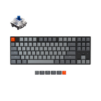 Геймърска Механична клавиатура Keychron K8 TKL, Hot-Swappable Gateron Optical Blue Switch RGB Backlight