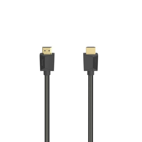 Кабел HAMA High Speed, HDMI мъжко - HDMI мъжко, 8K, 48GB/s, Ethernet , 2 м, Позл. конектори, Черен