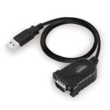 Конвертор Ewent USB -  RS232 9 пин мъжко, Черен