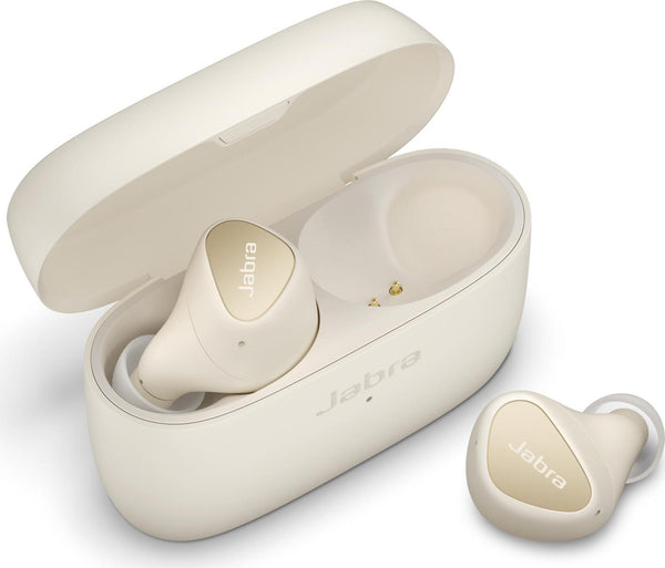 Блутут слушалки Jabra Elite 4, Light beige