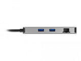 Докинг станция Delock USB-C - Dual HDMI, USB 3.2, SD, LAN, PD3.0 Сив