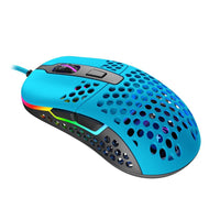 Геймърска мишка Xtrfy M42 Miami Blue, RGB, Син