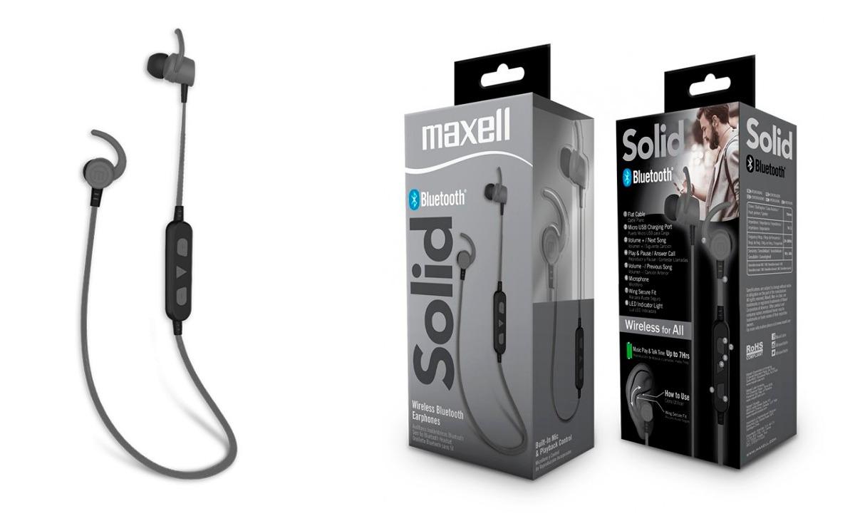 Wireless bluetooth headphones Maxell BT100 Solid black In Spot