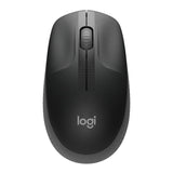 Безжична оптична мишка LOGITECH M190 Full-Size, USB, 1000 dpi, 3 бутона, Тъмно сив