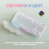 Геймърска механична клавиатура Logitech G G713, TKL, Linear, RGB LED, US Layout, бяла