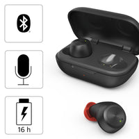 Блутут слушалки-тапи Hama Spirit Chop, True Wireless,  In-Ear, Гласов контрол, Черен