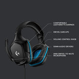 Gaming headphones Logitech G432, microphone, black