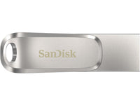 SanDisk Ultra Dual Drive Luxe USB Memory, 64GB, USB 3.1 Gen 1, USB-C, Silver