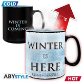 Чаша ABYSTYLE GAME OF THRONES Heat Change Mug Winter is here, Сменящ се цвят, King size, Черен