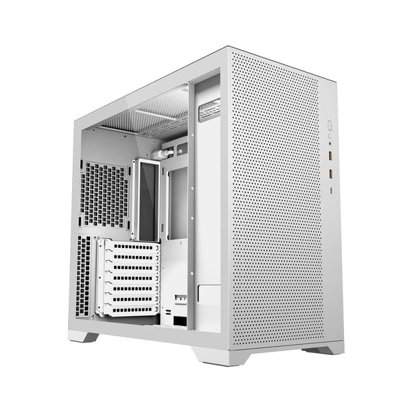 Кутия FSP CMT580W Mesh TG E-ATX Mid Tower, Бяла