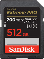 Карта памет SANDISK Extreme PRO SDHC, 512GB, UHS-1, Class 10, U3, 140 MB/s