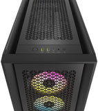 Кутия Corsair iCUE 5000D RGB Airflow Mid Tower, Tempered Glass, Черно