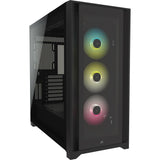 Кутия Corsair iCUE 5000X RGB Mid Tower, Tempered Glass, Черно