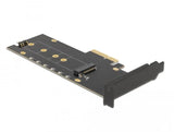 Slot extension card DELOCK 89013, PCI Express X4 to 1 x INTERNAL NVME M.2 KEY M, RGB LED, LOW PROFILE